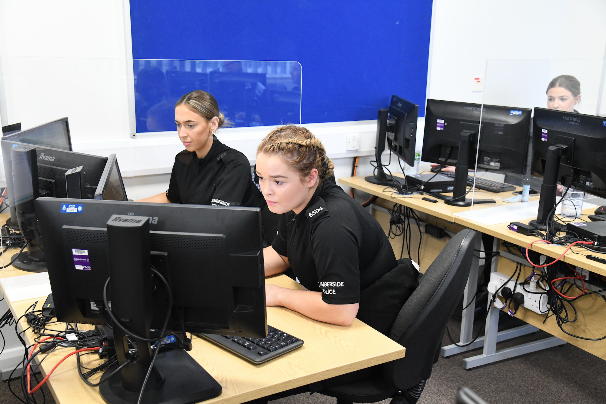 Special constables working on computers