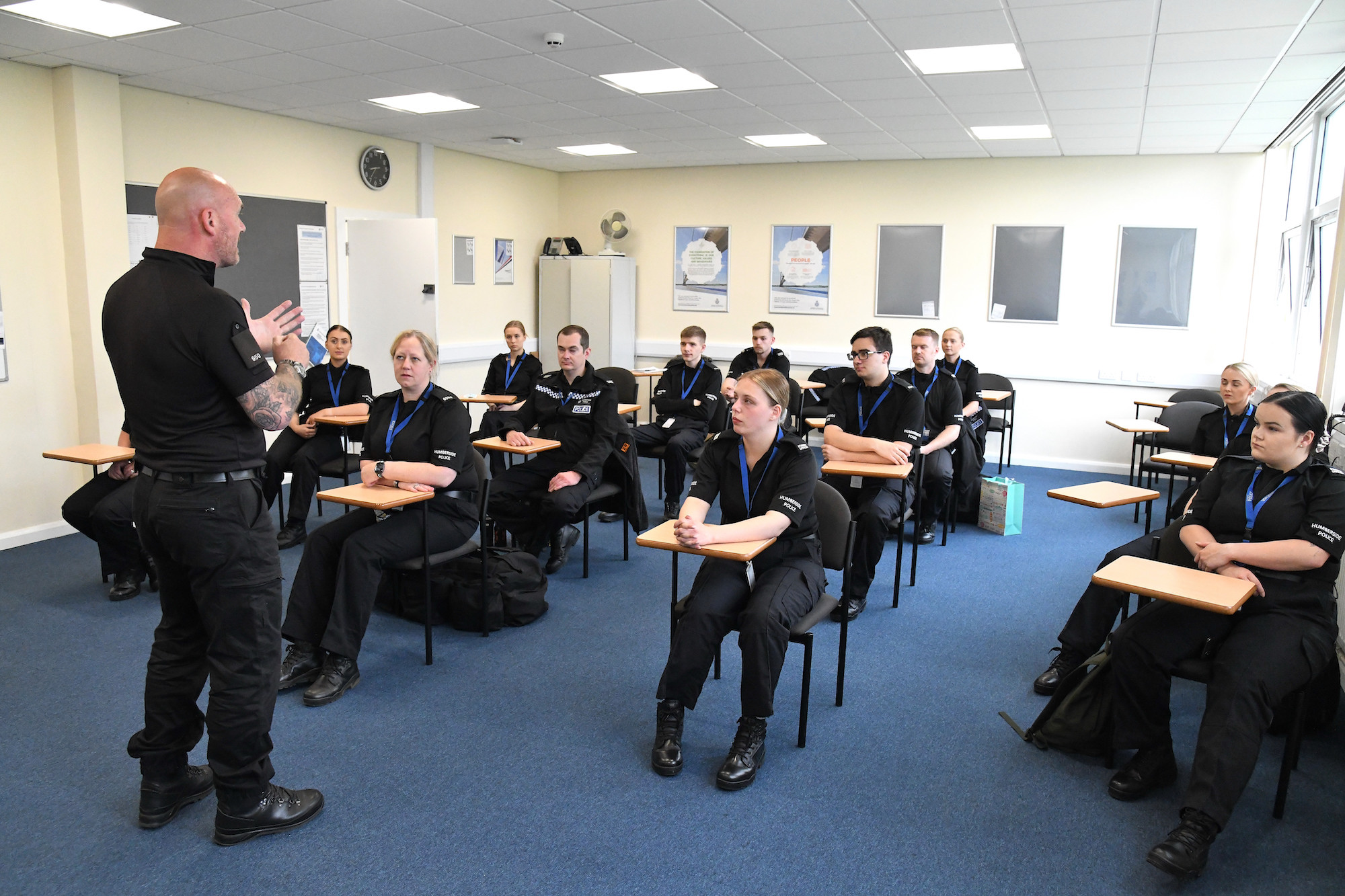 Special constables in a training classroom